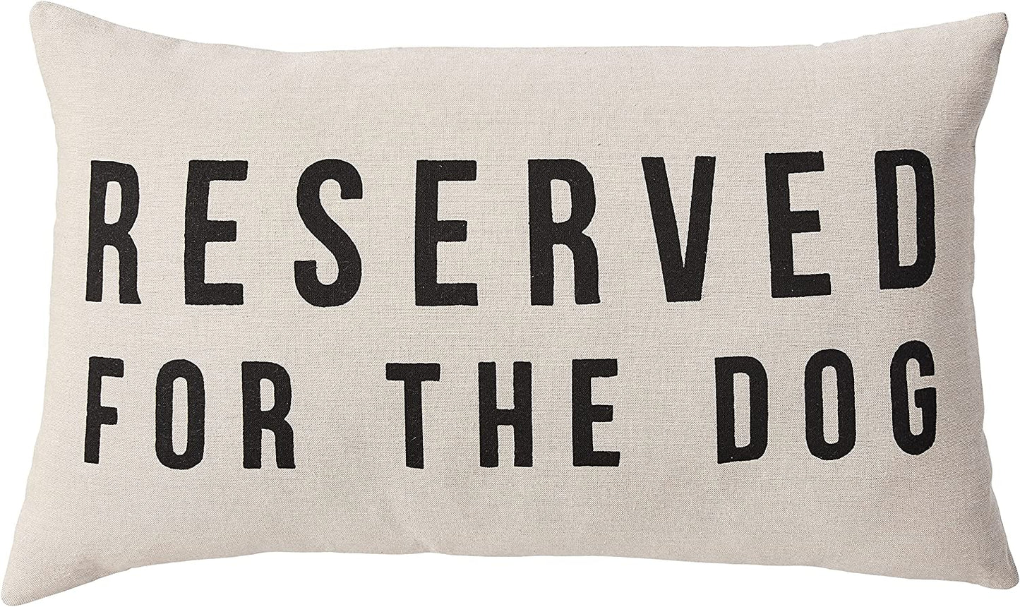 Reserved For The Dog Cotton Lumbar Pillow